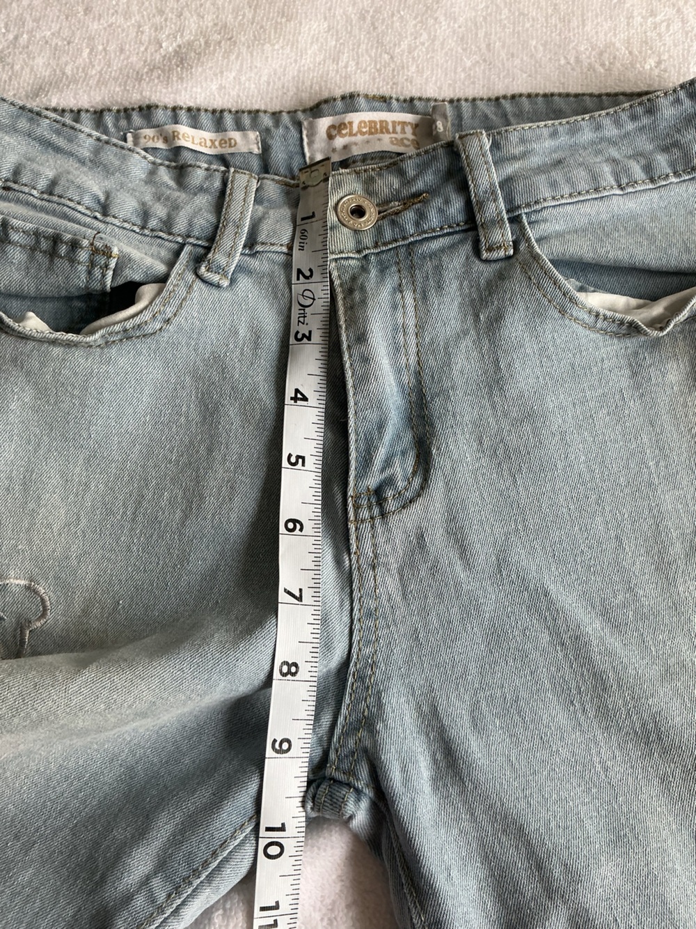 Light Blue Women's Straight-Leg Jeans with Subtle Embroidered Details r - Picture 8 of 14